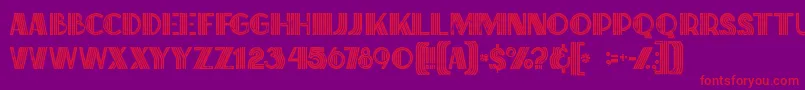 Briskinlinegrunge Font – Red Fonts on Purple Background