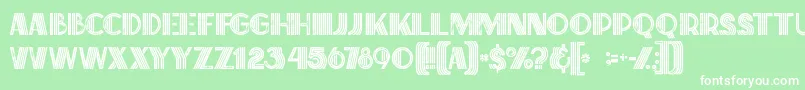 Briskinlinegrunge Font – White Fonts on Green Background