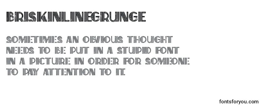 Review of the Briskinlinegrunge Font