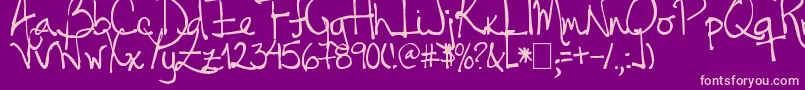 Tehzeta-Schriftart – Rosa Schriften auf violettem Hintergrund