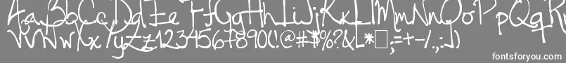 Tehzeta Font – White Fonts on Gray Background
