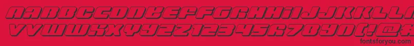 Capricus3D Font – Black Fonts on Red Background
