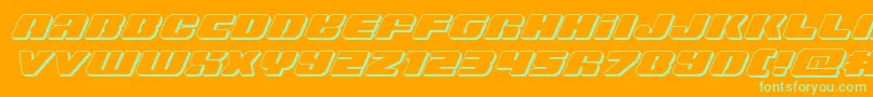 Police Capricus3D – polices vertes sur fond orange