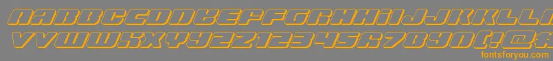 Capricus3D Font – Orange Fonts on Gray Background