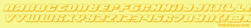 fuente Capricus3D – Fuentes Naranjas Sobre Fondo Amarillo