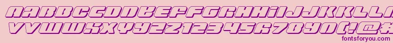 Capricus3D-Schriftart – Violette Schriften auf rosa Hintergrund