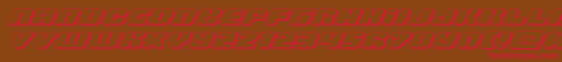 Capricus3D Font – Red Fonts on Brown Background