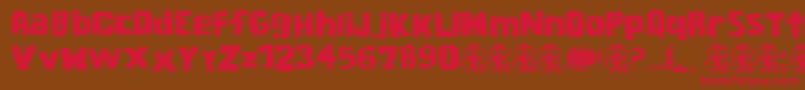 CordelEncarnado Font – Red Fonts on Brown Background