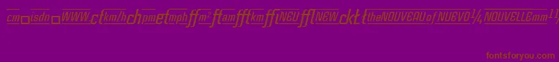 フォントCasestudynooneLtMediumItalicAlternate – 紫色の背景に茶色のフォント