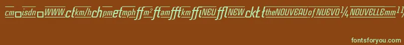 CasestudynooneLtMediumItalicAlternate Font – Green Fonts on Brown Background