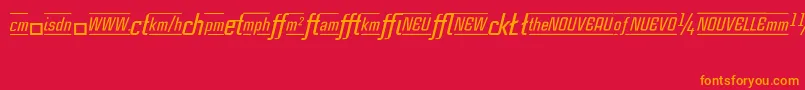 CasestudynooneLtMediumItalicAlternate Font – Orange Fonts on Red Background