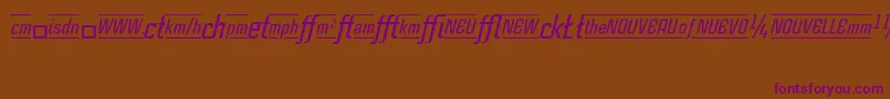 CasestudynooneLtMediumItalicAlternate Font – Purple Fonts on Brown Background