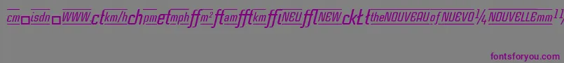Шрифт CasestudynooneLtMediumItalicAlternate – фиолетовые шрифты на сером фоне