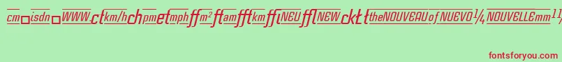 CasestudynooneLtMediumItalicAlternate Font – Red Fonts on Green Background