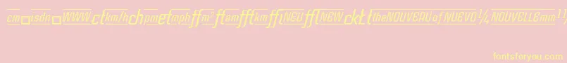 CasestudynooneLtMediumItalicAlternate Font – Yellow Fonts on Pink Background