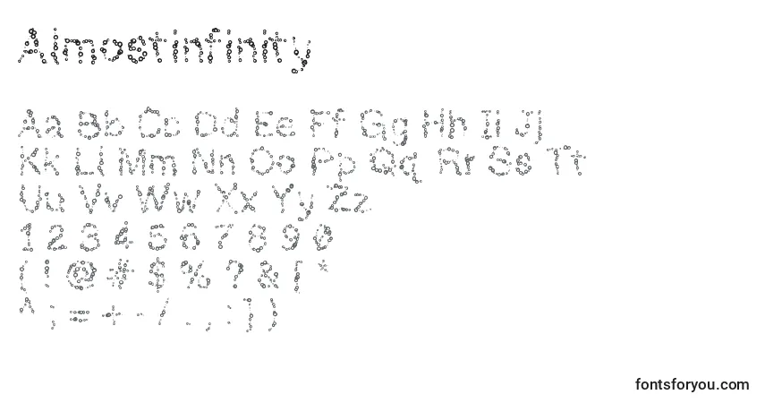 Schriftart Almostinfinity – Alphabet, Zahlen, spezielle Symbole