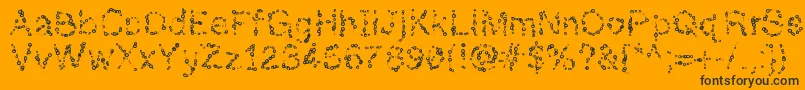 Almostinfinity-fontti – mustat fontit oranssilla taustalla