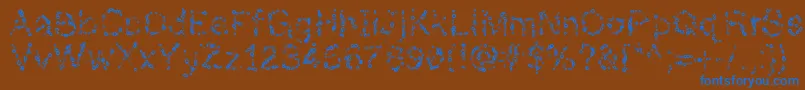 Almostinfinity Font – Blue Fonts on Brown Background