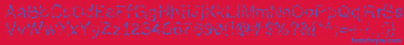 Almostinfinity Font – Blue Fonts on Red Background
