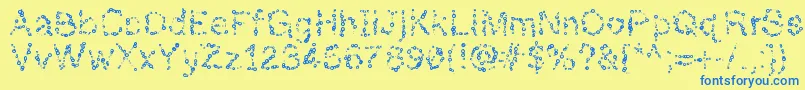 Almostinfinity Font – Blue Fonts on Yellow Background