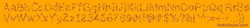 Almostinfinity Font – Brown Fonts on Orange Background