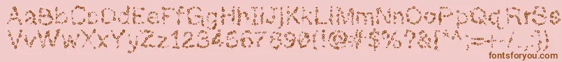 Almostinfinity Font – Brown Fonts on Pink Background