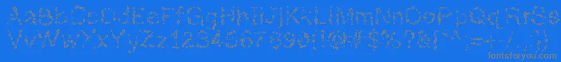 Almostinfinity-fontti – harmaat kirjasimet sinisellä taustalla