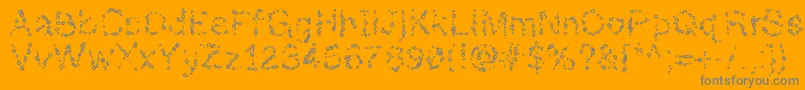 Almostinfinity Font – Gray Fonts on Orange Background