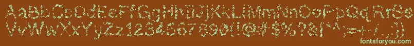 More about Almostinfinity Font Almostinfinity Font – Green Fonts on Brown Background