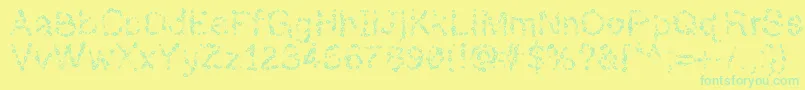 Almostinfinity Font – Green Fonts on Yellow Background