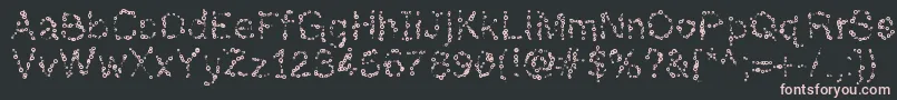 Czcionka Almostinfinity – różowe czcionki na czarnym tle