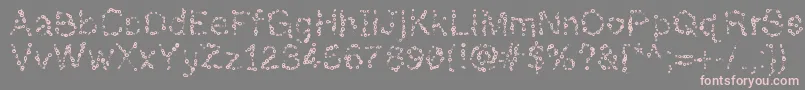 Czcionka Almostinfinity – różowe czcionki na szarym tle