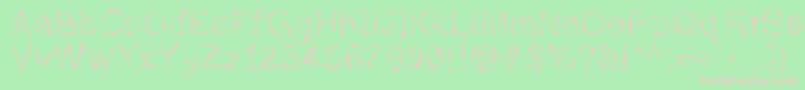 Czcionka Almostinfinity – różowe czcionki na zielonym tle