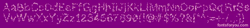 Almostinfinity Font – Pink Fonts on Purple Background