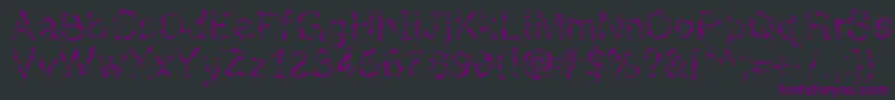 Almostinfinity-Schriftart – Violette Schriften auf schwarzem Hintergrund