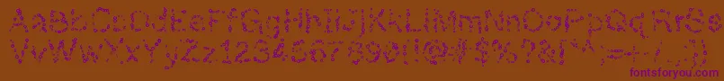 Almostinfinity Font – Purple Fonts on Brown Background