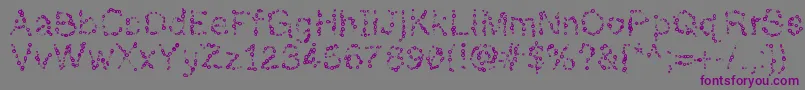 Almostinfinity-fontti – violetit fontit harmaalla taustalla