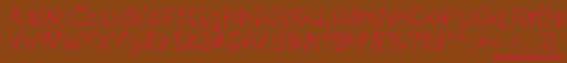 Almostinfinity Font – Red Fonts on Brown Background