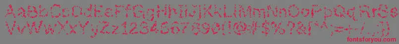 Almostinfinity Font – Red Fonts on Gray Background