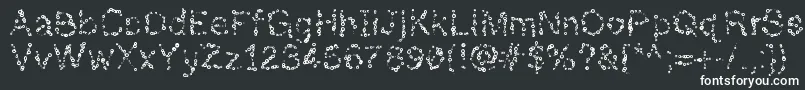 Almostinfinity-fontti – valkoiset fontit mustalla taustalla