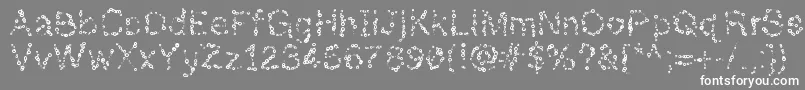 Almostinfinity-Schriftart – Weiße Schriften auf grauem Hintergrund