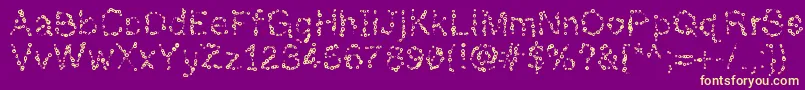 Almostinfinity Font – Yellow Fonts on Purple Background