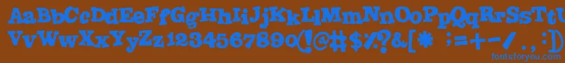 Jointbypizzadude Font – Blue Fonts on Brown Background