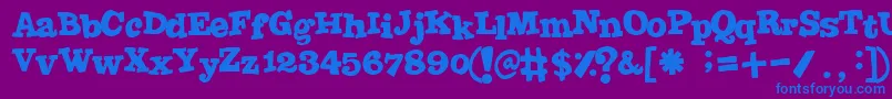 Jointbypizzadude-fontti – siniset fontit violetilla taustalla