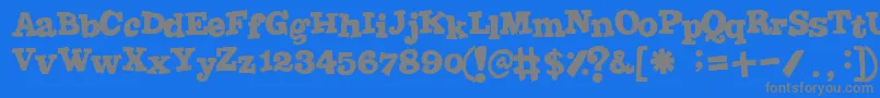 Jointbypizzadude Font – Gray Fonts on Blue Background