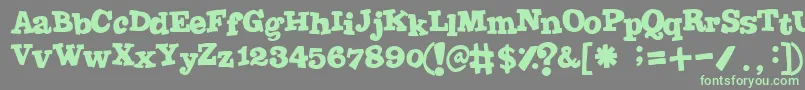 Jointbypizzadude-fontti – vihreät fontit harmaalla taustalla