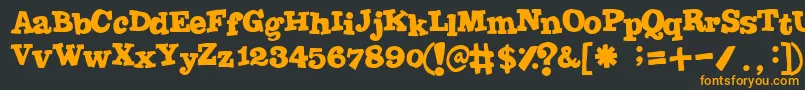 Jointbypizzadude Font – Orange Fonts on Black Background