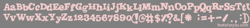 フォントJointbypizzadude – 灰色の背景にピンクのフォント
