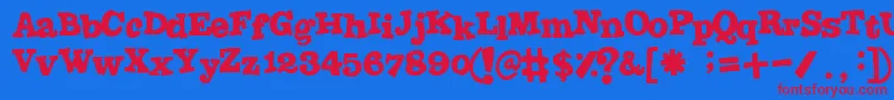 Jointbypizzadude Font – Red Fonts on Blue Background