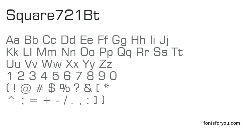 Square721Btフォント–アルファベット、数字、特殊文字